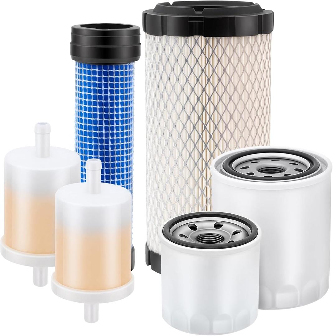 77700-03362 Kubota Oil Change Kit Maintenance Filter for BX22 BX23 BX24 BX25 BX1500D BX1800 GR2100 ZD18 - Kubota Oil Change Kit with Oil Air Fuel Filters