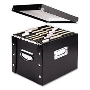 Snap N Store Storage Box, Letter, 11 3/4w x 9 3/4d x 9 1/2h, Black
