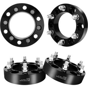 YIZBAP 6x5.5 to 6x135 Wheel Adapters for F150 Wheels on 4Runner Vehicle, 1.5 inch 6x139.7mm to 6x135mm Wheel Adapter 108mm Hub Bore with M14x1.5 Studs