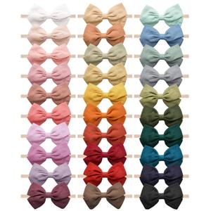 30 Pcs Baby Headbands Girls Hair Bows Nylon Hairbands with Linen Bows Handmade Head Accessories for Infant Newborn Toddlers Kids (Yellow) 30 Pcs Baby Headbands Girls Hair Bows Nylon Hairbands with Linen Bows Handmade Head Accessories for Infant Newborn Toddlers Kids (Yellow)