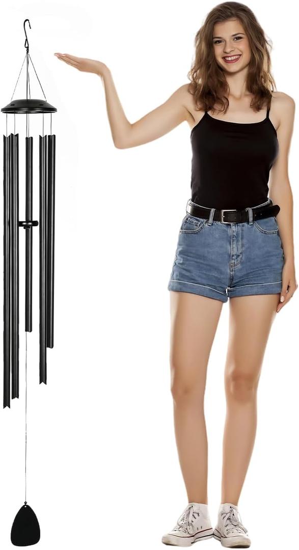 Extra Long 65" Wind Chimes for Indoor and Outdoor, Deep Bass Tone and Professional Tuned Aluminum Wind Chimes for Patio Garden Memorial, Sympathy Gift for Loss of Loved One, Housewarming Gift