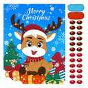 EMPOF Christmas Games - Pin The Nose on The Reindeer Games for Families Party, Cute Indoor Christmas Home Decor Party Decorations, Xmas Activities Presents Holiday Decor, BluePack of 2