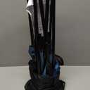 Folding Camping Table, Portable Outdoor Picnic Table, Lightweight Square Camp Table with Built-in 4 Cup Holders Food Basket and Travel Bag for Barbeque Beach Camping and Tailgate Blue