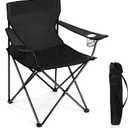 Joyfair Portable Camping Chair, Outdoor Lawn Folding Chairs for Adults, Heavy Duty Large Foldable Chairs for Beach, Fishing, Tailgating and More Outdoor Sport, Carry Bag & Cup Holder