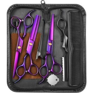 Wenshall Hair Cutting Scissors Professional 6.89 inch Barber Scissors Multifunctional Salon Thinning Scissors Straight Shears Tools for Mother Father Friends' Christmas Gift
