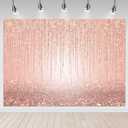 Mocsicka Backdrop Rose Gold Glitter Sweet Sixteen Birthday Party Background 7x5ft Rose Gold Birthday Baby Shower Photography Background