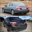IKON MOTORSPORTS, Trunk Spoiler Compatible with 2013-2017 Honda Accord 9th Sedan 4-Door, OE Style Unpainted Black ABS Plastic Rear Trunk Lid Spoiler Wing Lip