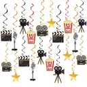 Movie Night Party Supplies Hanging Decorations - 30pcs Hollywood Movie Theme Party Decorations
