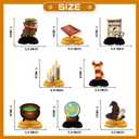 8 Pcs Wizard Party Centerpieces - Magical School Theme Honeycomb Table Decorations, 3D Double-Sided Cauldron & Sorting Hat Table Toppers for Witchcraft Birthday Party Supplies, Movie Night Room Decor