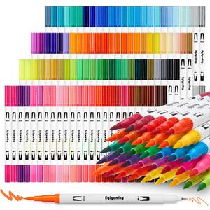 Eglyenlky Markers for Coloring Book Adults Relaxation, 100 Water Colors