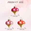DN DECONATION 12Pcs Heart Shaped Ornaments, Glass Valentines Day Ornaments, Pink Gold Heart Baubles, Valentine's Day Christmas Mini Decoration for Tree, Outdoor Wedding Anniversary Party
