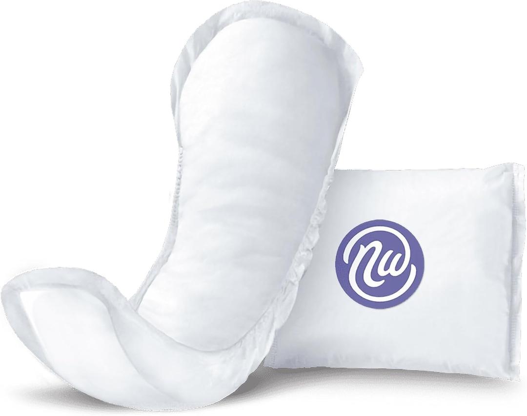 Nexwear Incontinence Pads for Women, Skin-Safe Design, Ultimate Absorbency Bladder Control Pads for Leaks, Disposable, Discreet, Individually Wrapped, 15.75 in, 30 Count, 1 Pack (One Size)