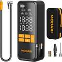 MODARI Tire Inflator Portable Air Compressor - 160 PSI Portable Tire Inflator for Car, Auto Shut-Off, Cordless Tire Inflators with Gauge for Car, Pickup, Bike and More, Black