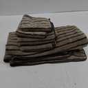 4 Piece Brown Cabana Stripe Large Bath Towels Oversized Bath Sheet Super Soft Breathable Jumbo Bathroom Towels Highly Absorbent Shower Towel Quick Dry Beach Chair Towel Spa Gym Hotel Towel Set