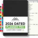 Dated, 2026 Planner, 5.8 x 8.3 - The #1 Productivity Planner to Achieve Your 2026 Goals - Planner 2026-2027 by PRODUCTIVITY STORE (A5, BLACK)