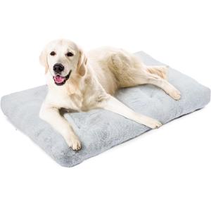 Amazon Basics Large Dog Bed for Crate, Washable Large Dog Mat for Pet Kennel, Anti-Slip, 42x28x4 Inches