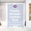 Clorox Shower Curtain Liner, Premium Lightweight Durable Waterproof 4g PEVA for Bathroom with Weighted Magnets, Standard Size 70" x 72", Frosty 2 Pack