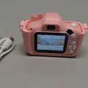 Goopow Kids Camera Toys for 3-8 Year Old Girls Boys,Children Digital Video Camcorder Camera with Cartoon Soft Cover, Best Chritmas Birthday Festival Gift for Kids - 32G SD Card Included (Pink-DJS)