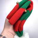 Women-Men-Christmas Elf Knitted Beanies-with Pompom Santa-Skull Cap (Red)