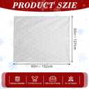 Tudomro 50x60 Winter Throw Blanket White Snowflake 3D Textured Embroidered Winter Holiday Blanket Plush Fuzzy Faux Fur, Neutral Farmhouse & Modern Home Decor for Sofa Couch Bed