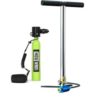 Mini Scuba Tank 0.5L Capacity Inflatable Diving Tank DOT Certified Up to Support 10 Minutes of Underwater Breathing Portable Scuba Tank up to 33feet for Underwater Work/Underwater Recreation