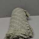 H.VERSAILTEX Waffle Bath Mat Super Absorbent Boho Bath Mat Non Slip Bath Rugs for Bathroom Floor Machine Washable Dry Fast Bathroom Rugs with Handmade Tassels, 20" x 32", Sage