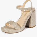 DREAM PAIRS Heels for Women Block Chunky Platform High Heels Open Toe GISELLE Fashion Wedding Party Evening Prom Dance Ankle Strap Dress Pump Sandals Shoes 7