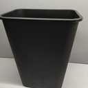 Trash Can, Rectangular Commercial Office Wastebasket, 10 Gallon (Pack Of 1), Black