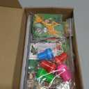 BenLouis 120Pcs Jungle Safari Party Favors Zoo Animals Sticker Stampers Slap Bracelets School Stationery Set Bulk Classroom Prizes for Kids Wild One Party Baby Shower Goodie Bags Fillers