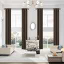 Extra Long Curtains, Room Darkening Grommet High Ceiling Blackout Curtains for Living Room (1 Panel, Brown, 52"x168") (52"W x 168"L (Pack of 1))