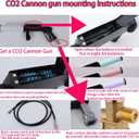 CO2 Cannon Gun Dj,Handheld CO2 Jet Blasterwith RGB LED Lights for Party,with 3m Hose for Christmas,Nightclub,Wedding,Party,Dj Halloween.