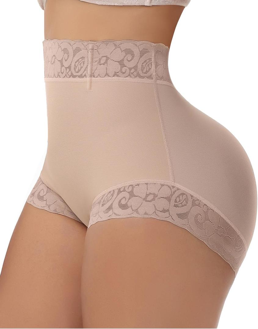 SHAPSHE Butt Lifting Shapewear Shorts Faja Colombiana Levanta Cola Tummy Control Underwear Faja Shorts Booty Lifting Panties Post Surgery Compression Garment Seamless Shapewear Tan (Beige, L)