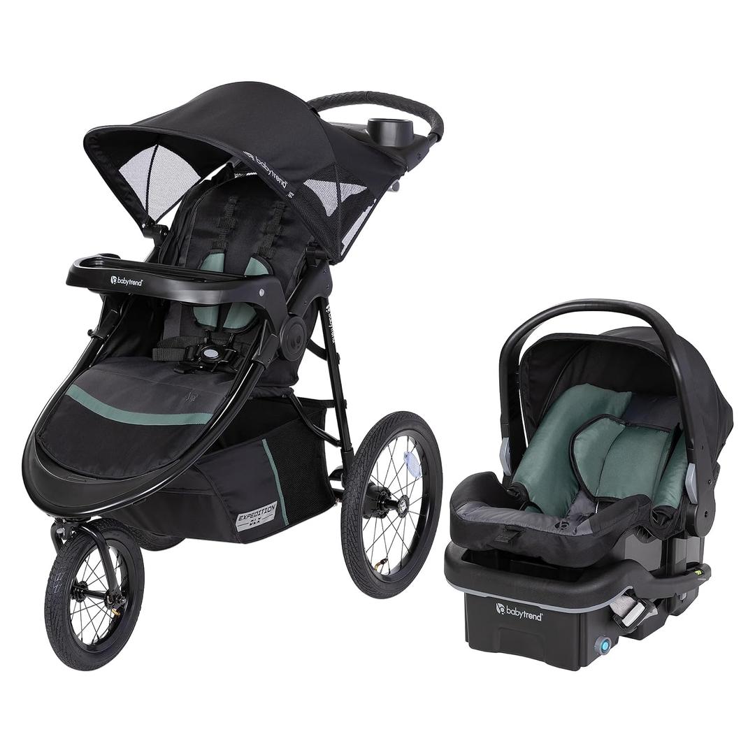 Baby Trend Expedition DLX Jogger Travel System with EZ-Lift Plus Infant Car Seat, Dash Sage