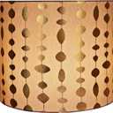 Aspen Creative 31097 Transitional Drum (Cylinder) Shaped Spider Construction Lamp Shade in Beige & Gold Printed, 12" Wide (12" x 12" x 10")