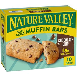 Nature Valley Soft Baked Muffin Bars, Chocolate Chip, Snack Bars, 10 Bars, 12.4 oz, BBD 22 FEB 2025