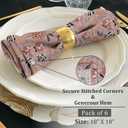 RUVANTI Cloth Napkins Set of 6 Cotton 100%, 18x18 Inches Napkins Cloth Washable, Soft, Absorbent. Cotton Napkins for Parties, Christmas, Thanksgiving, Weddings, Dinner Napkins Cloth - Dusty Palette