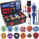 Battling Top Set, X Burst Gyro Toys 12 Spinning Tops 3 Launchers Combat BX Battling Game with Portable Storage Box Gift for Kids Children Boys 0671