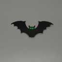 Lighted Halloween Bats, 10Pcs 3D Flying Hanging Bats with Auto-On/ Off Light Sensor, Flickering Led Glow Green Eyes Bats Decor, Spooky Halloween Outdoor Decor for Indoor, Tree, Yard, Window, Wall