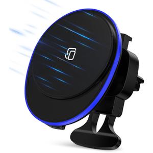 Magsafe Car Mount Samsung Wireless Charger for Samsung Galaxy Z Fold 7/Flip7 FE/Flip 7/S25 Ultra/S25 Edge/S25 FE/S24/S23/S22,15W Fast Magnetic Android Wireless Charger Car Holder for iPhone 17 Pro Max (Black)