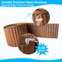 MTART Metal Garden Edging for Landscaping, Sturdy Corrugated Edging Border for DIY Flower Bed, Lawn and Landscape Edging (Rusty, 6"40Ft)