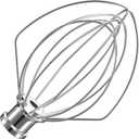 KN256 Stainless Steel 6-Wire Whip Attachment for KitchenAid Bowl-Lift Mixer 6 Quart Bowl, Stainless Steel Whisk Replacement for Kitchen Aid Mixer, Dishwasher Safe, Egg Heavy Cream Beater.