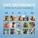 Best Pet Supplies - All Weather Plush, Reflective, No Pull Harness for Small, Medium Dogs, Cats - Secure with Hook & Loop Fastener, Buckle, Double D-Rings - Black Plush, L