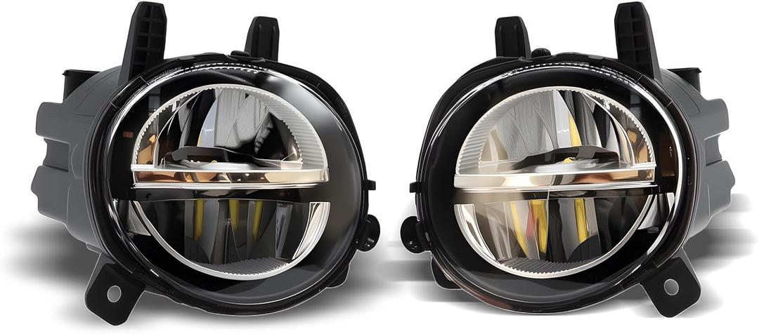 Nakkaa Front Fog Light Assembly Compatible with 3 Series F30 F35 320i 328d 330e 428i 435i 430i 440i 2012-2018 Passenger and Driver Side Lamp 63177315559 63177315560 Not Halogen