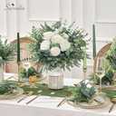 Serwalin 130 Pcs 8 Kinds Mixed Eucalyptus Stems Bulk,Artificial Greenery Silver Dollar Eucalyptus Leaves Picks for Centerpieces Vase DIY Bouquet Arrangement Home Decor