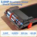 Treadmills for Home 3.0HP Quiet Foldable Treadmill with Incline, Portable Walking Pad with Handle Bar, Walking Pad Treadmill for Running and Jogging with 330 LBS Capacity