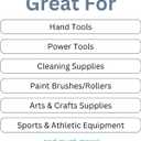 PegPro 2" Hooks Kit for Modern Plastic or Metal Pegboard  Durable Plastic Pegboard Hooks - For Garage, Kitchen, Craft Room, and more (2" Hook - 24 Pack, Black)