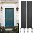 uxcell 2pcs Door Kick Plate, 8 x 34 Inches Aluminum Kick Plate Door Plate, 1.5mm (1/16 Inch) Thickness, for Exterior Front Door or Back Door, Black
