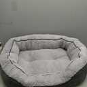 INVENHO Medium Dog Beds for Medium Dogs Washable, Rectangle Dog Bed Medium Size Dog, Orthopedic Dog Bed, Warming Soft Calming Sleeping Puppy Bed Durable Pet Bed with Anti-Slip Bottom M(30"x24"x9") (Grey)