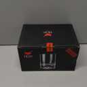 JBHO Hand Blown Crystal Double Old Fashioned Cocktail, Solid Whiskey Glasses, Rocks Glasses, Lowball Glasses - 12 Ounce - set of 2 - Perfect Size for Oversized Ice Cubes