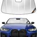 Pigenius Windshield Sun Shade for BMW 4 Series Coupe (G22) & M4 (G82) 2021-2026, Fits 430i M440i M4 Competition, Reflective Aluminum Film Front Window Sunshade - BLAZBLOCK